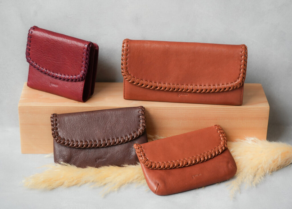 心ほぐれる、羊革財布