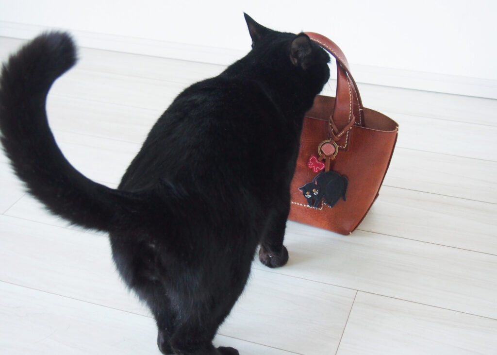 「持ち歩く楽しさ」をくれる、本革の猫チャーム-3